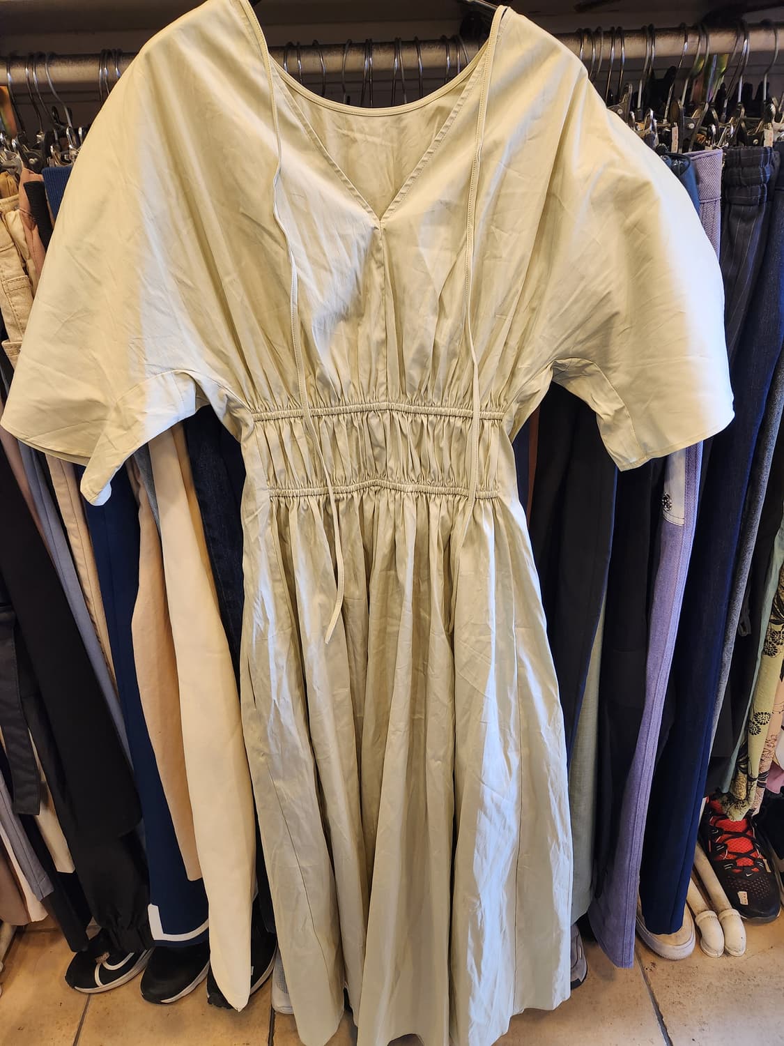 COS 개더드 오픈백 미디 드레스 새제품  상품이미지7