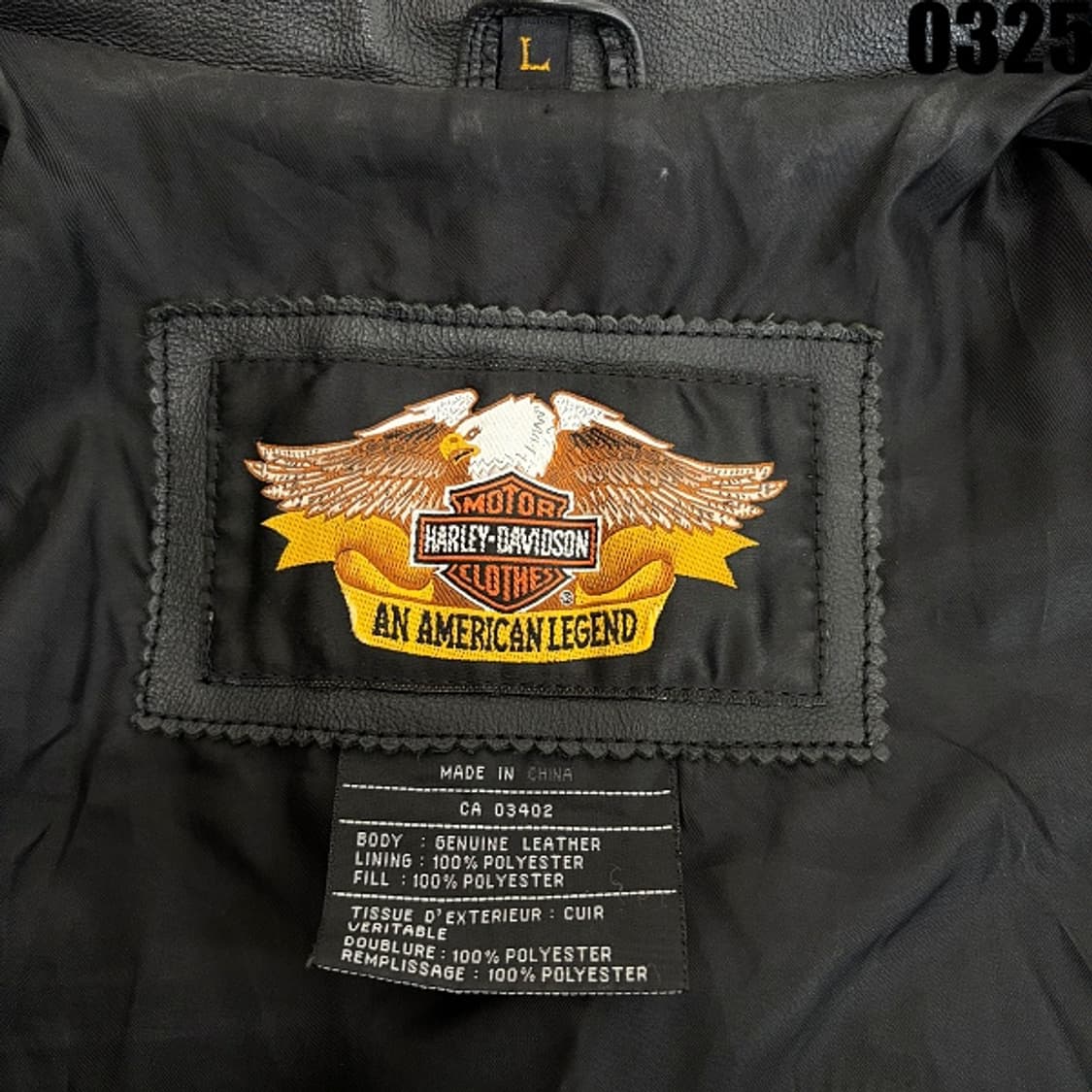 할리데이비슨 레더자켓 L 0325 상품이미지6