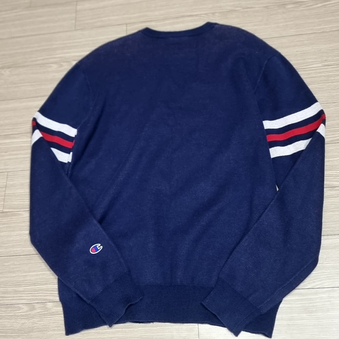 일본제 빈티지 챔피온 네이비 스트라이프 니트 스웨터(95-100) 상품이미지7