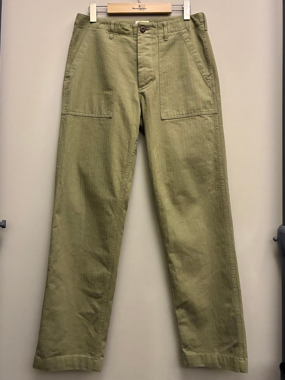 (S)반츠 HBT 헤링본 트윌 퍼티그팬츠 원워시 올리브 상품이미지9