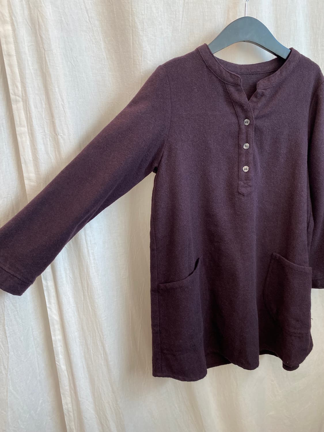 퍼플 울믹스 블라우스(M) 상품이미지5