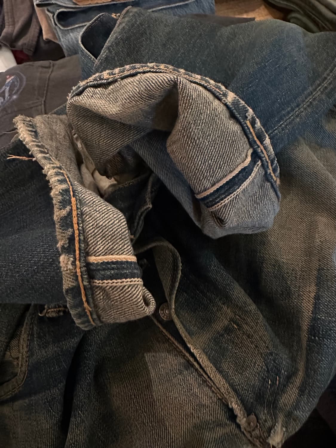 90s EVISU 빈티지 에비수 셀비지 데님 팬츠 상품이미지10