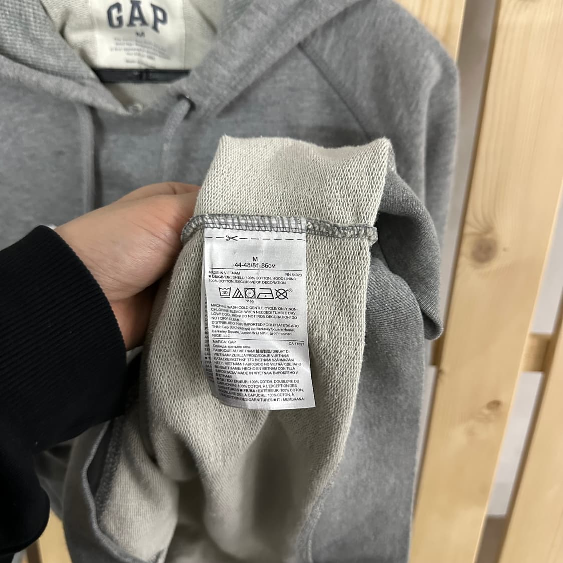 (M) GAP 갭 성조기 그레이 후드티 상품이미지7