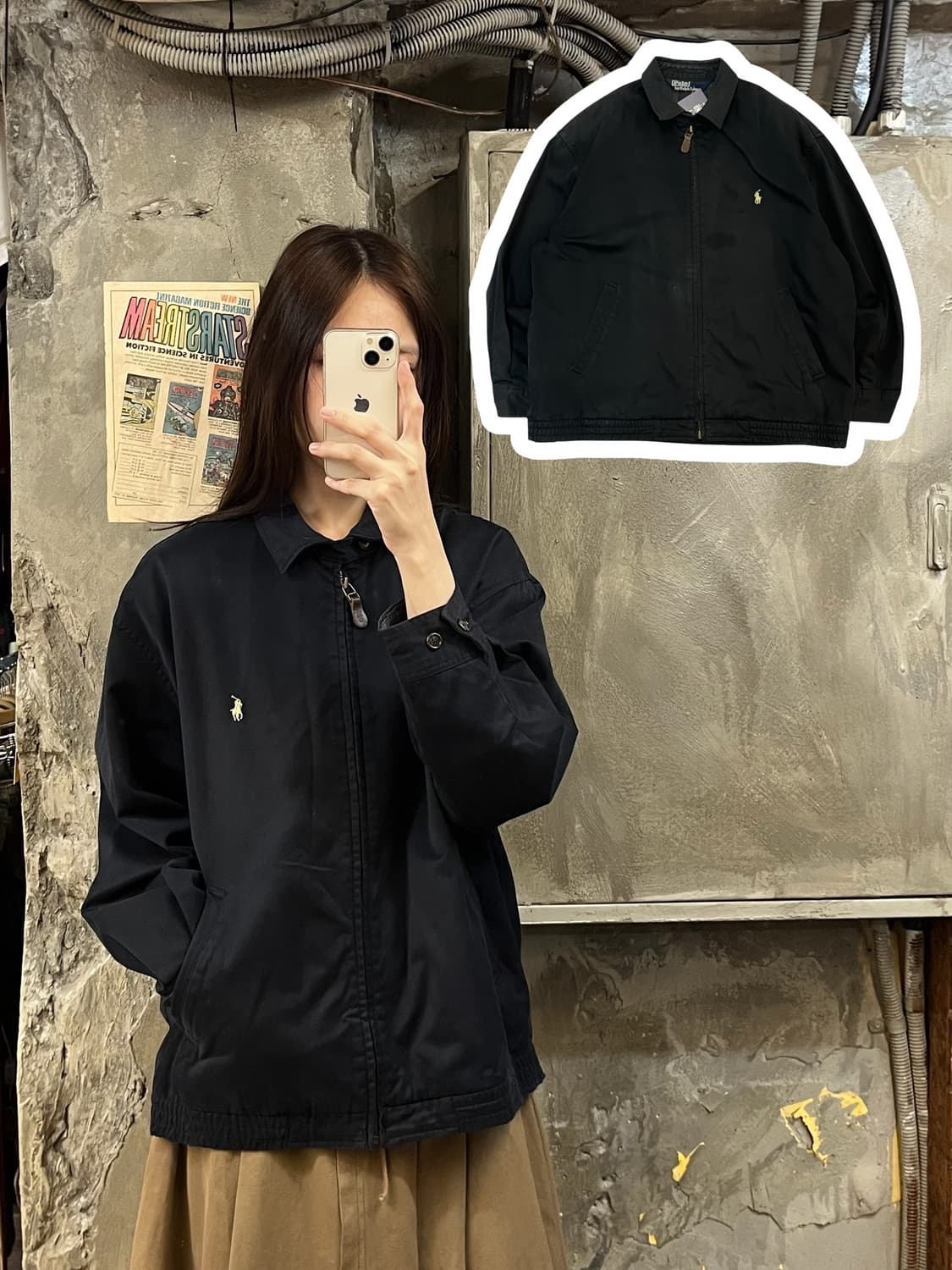 폴로 블루종 자켓 블랙 90 #csz618 상품이미지1