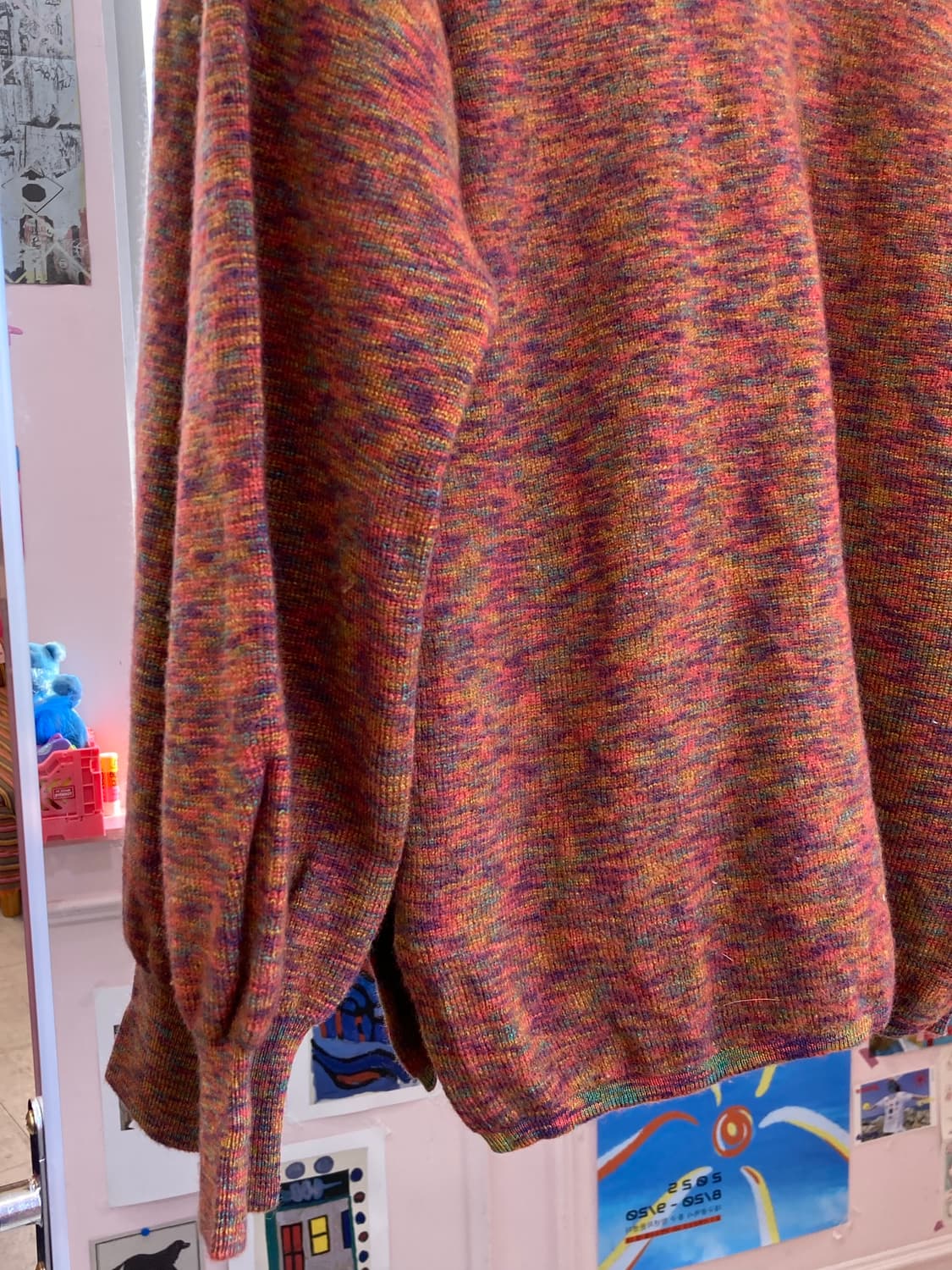 빈티지 레인보우 버튼 가디건 상품이미지7