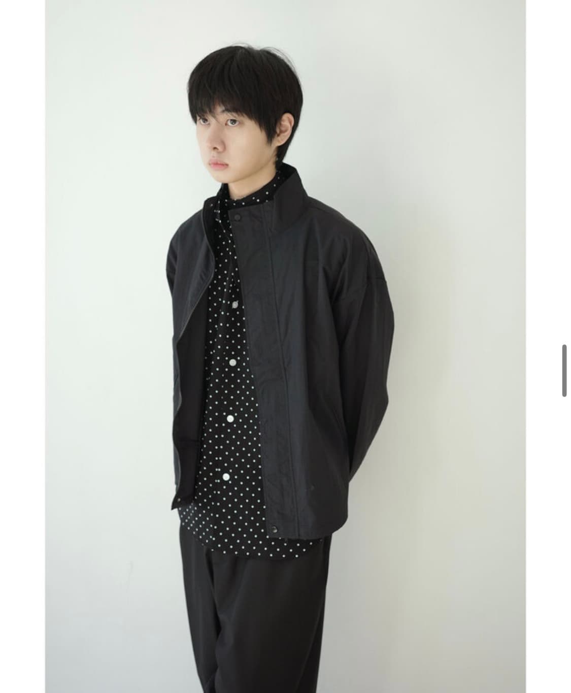 도지노이 바람막이 자켓 블랙 상품이미지1