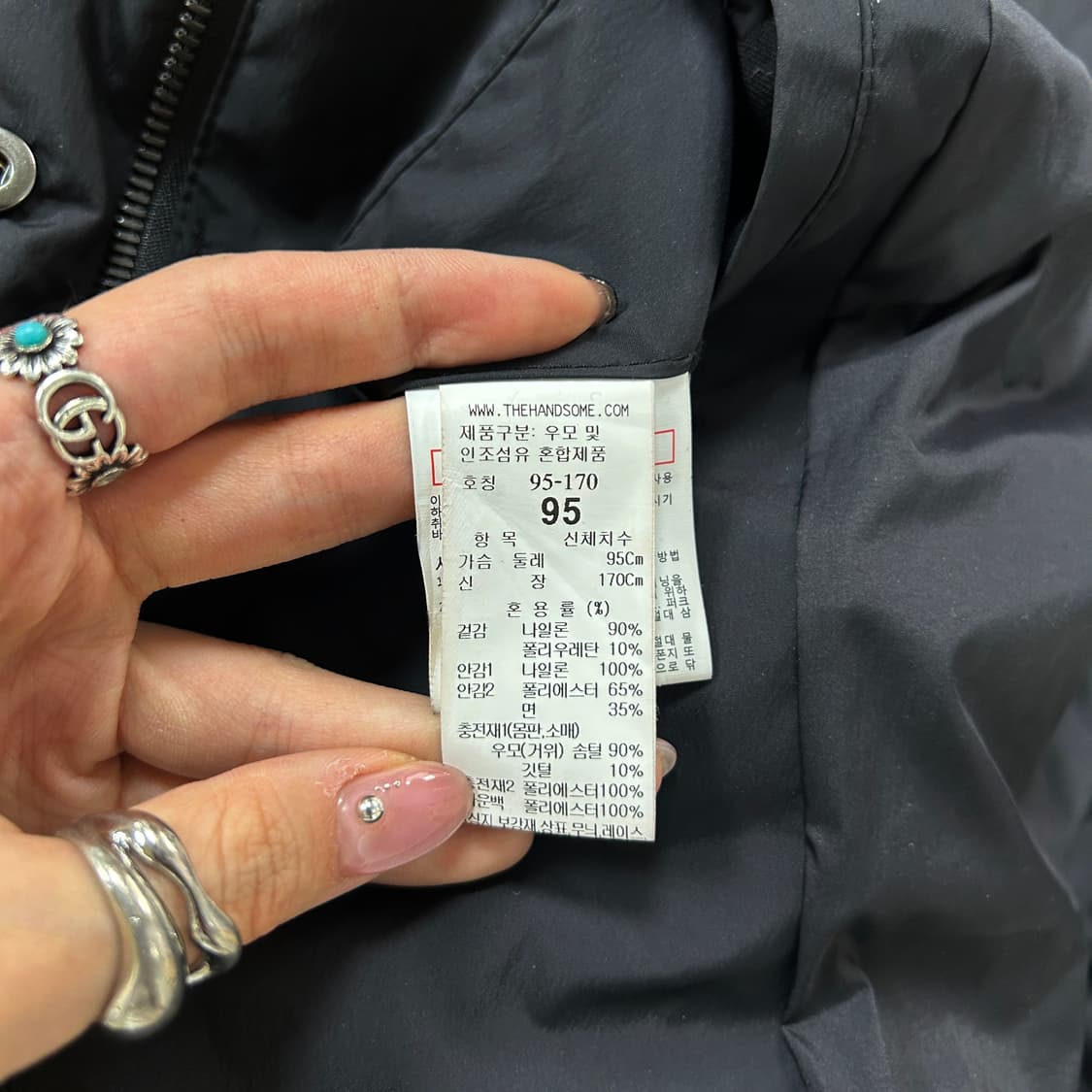한섬 시스템옴므 2022 구스다운 롱패딩 95 상품이미지4