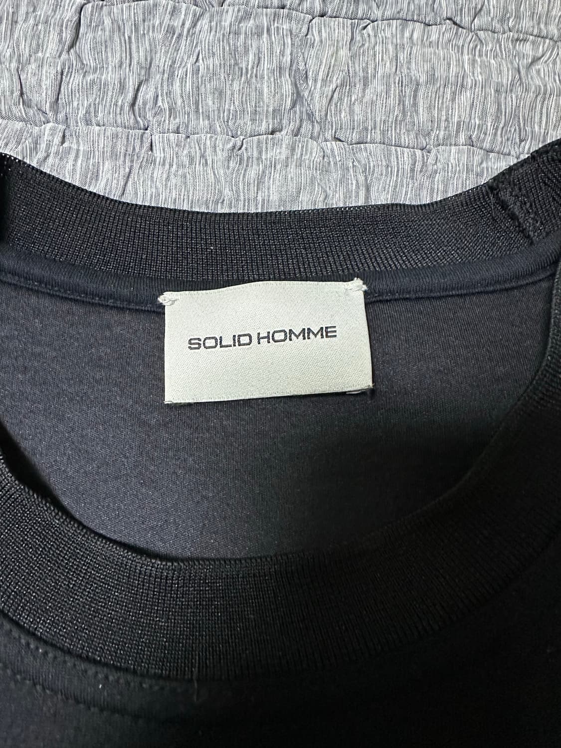 솔리드옴므 블랙 맨투맨 48사이즈 상품이미지3