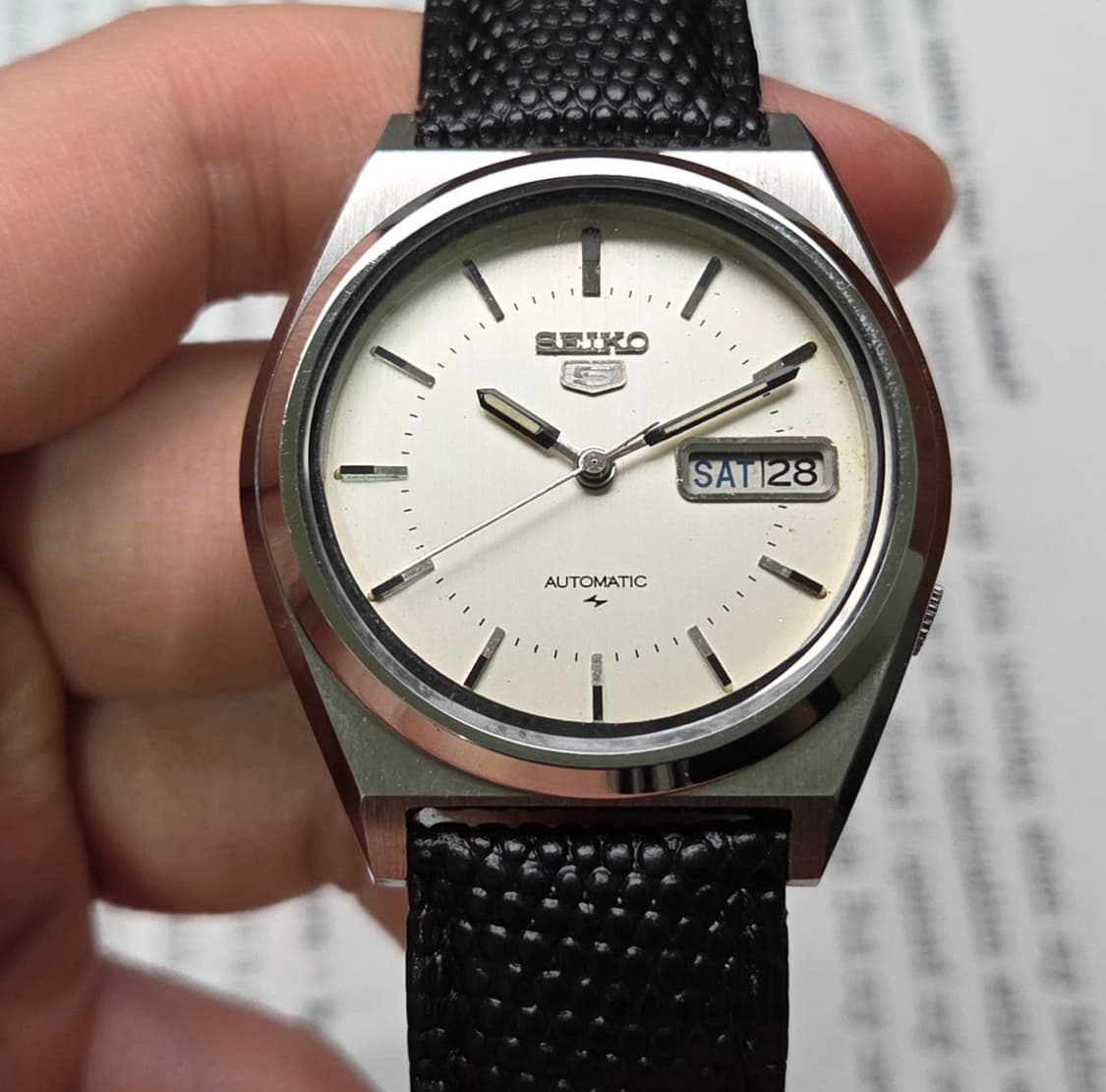 레어] 빈티지 세이코 오리지널 화이트린넨판 각러그 7009 오토매틱  상품이미지2