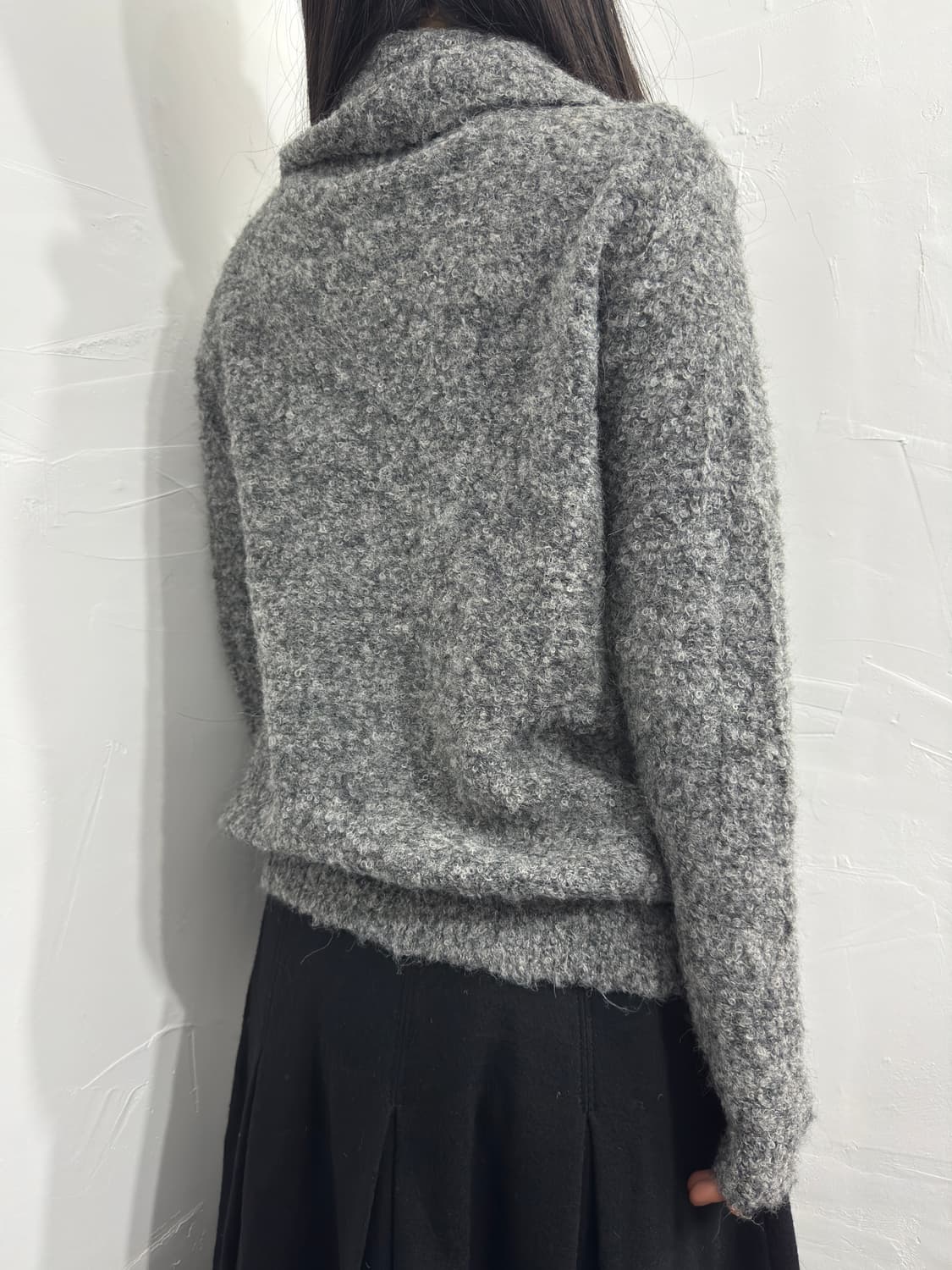 belta attrice gray knit cardigan 상품이미지5