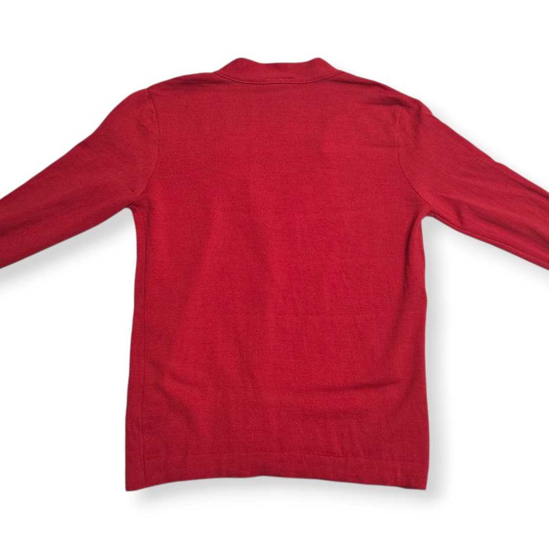 라코스테 여성 브이넥 울 니트 레드  가디건 상품이미지2