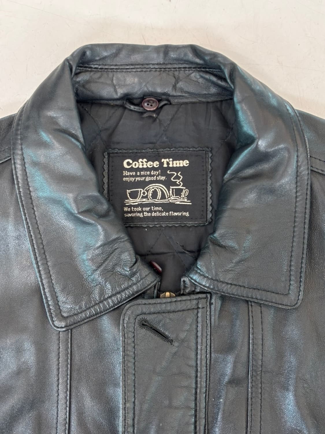 Vintage Coffee Time Lambs Leather JK 상품이미지4