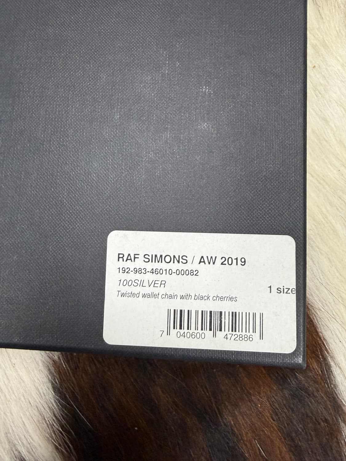 라프시몬스 19AW 체리참 트위스트 월렛 체인 상품이미지7