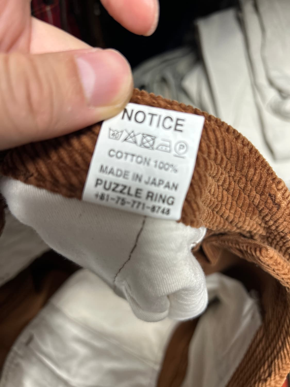 SASSAFRAS 사사프라스 오렌지 브라운 코듀로이 팬츠 M 상품이미지7