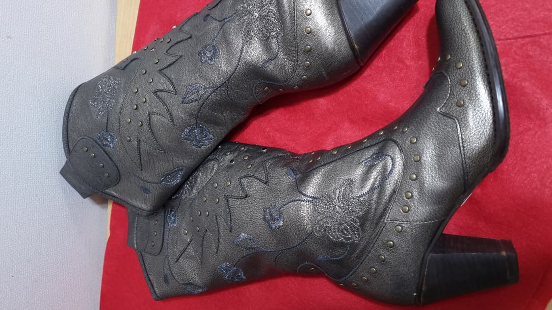 스터드 장식 웨스턴 미들부츠 235 상품이미지5