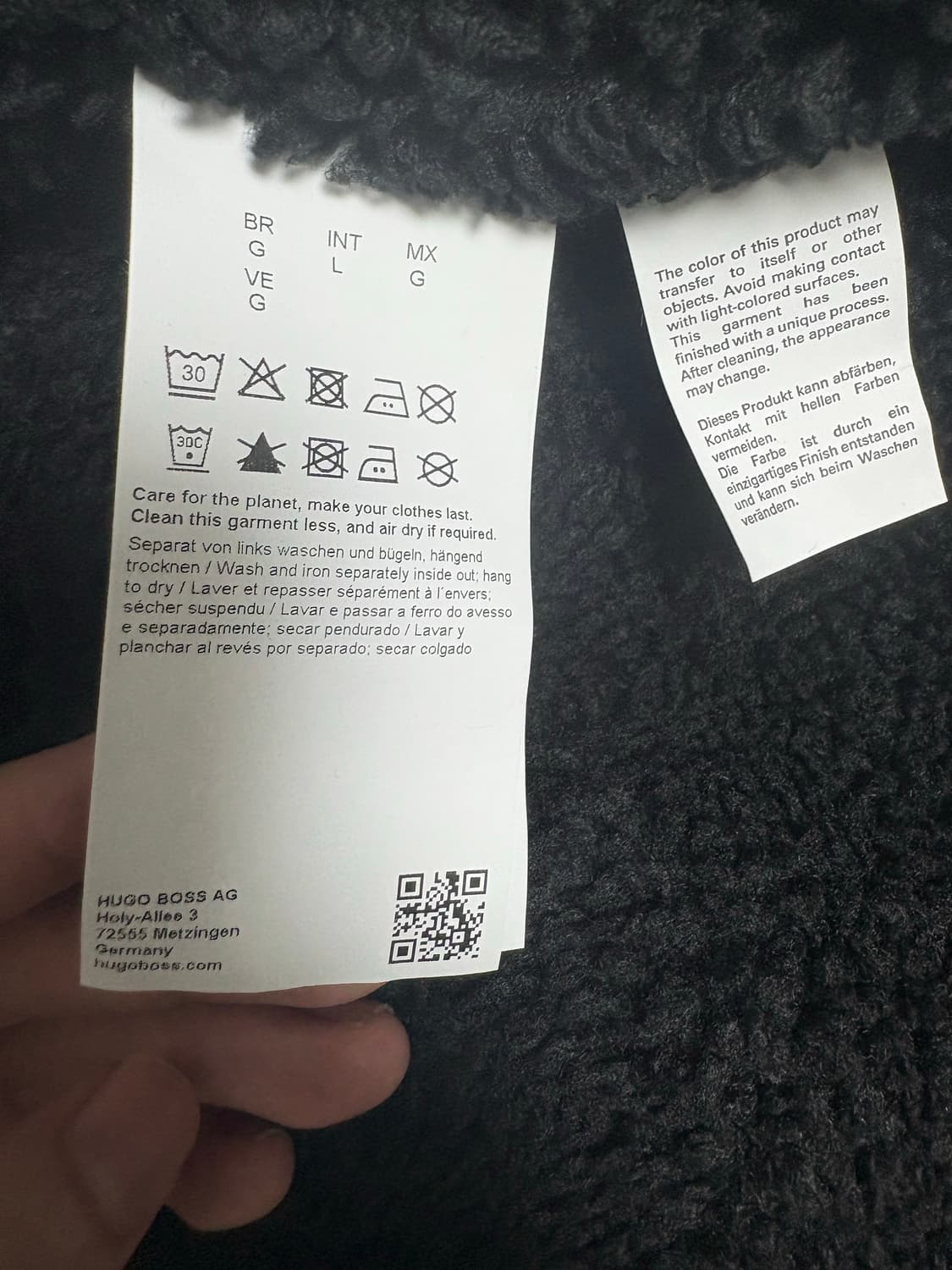 휴고 후리스 데님자켓 L 상품이미지5