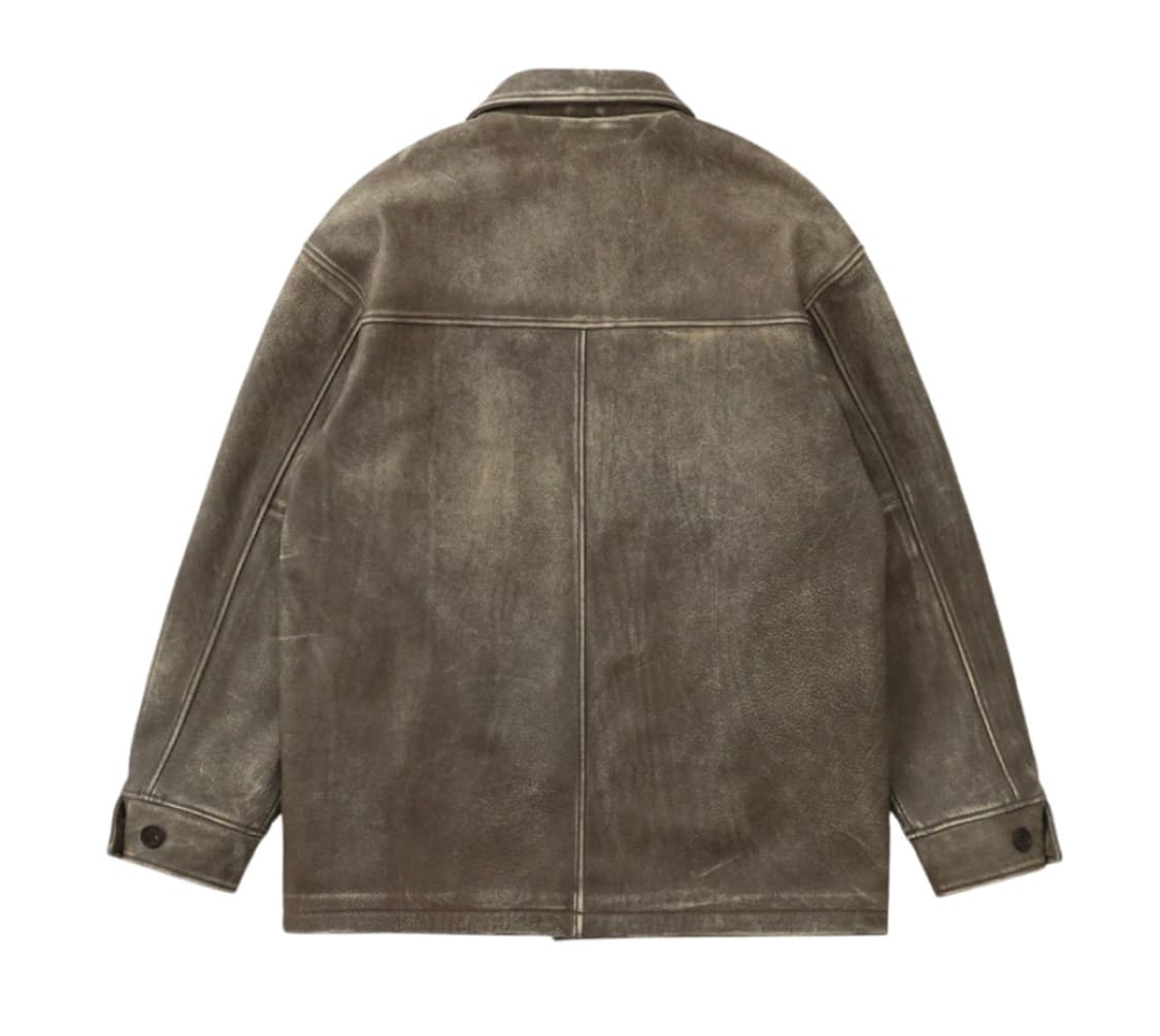 카키스 오웬 레더 카코트 브라운 판매 상품이미지2