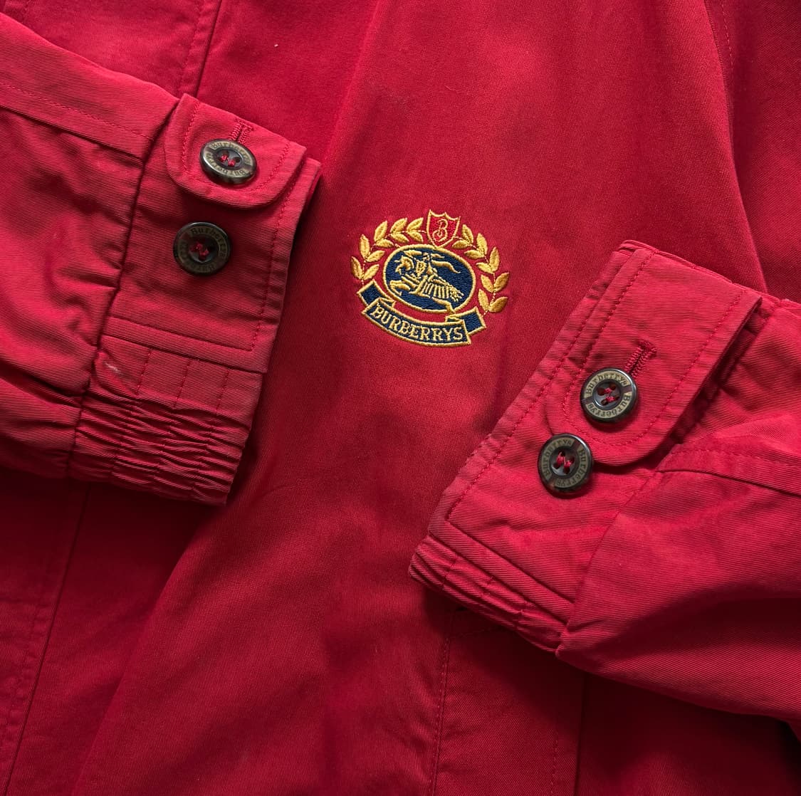 버버리 오버핏 레드 해링턴 자켓 상품이미지4