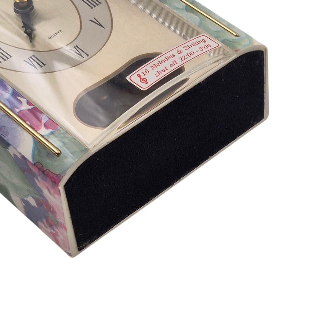 80s 레트로 플로랄 멜로디 쿼츠 탁상 시계 상품이미지5
