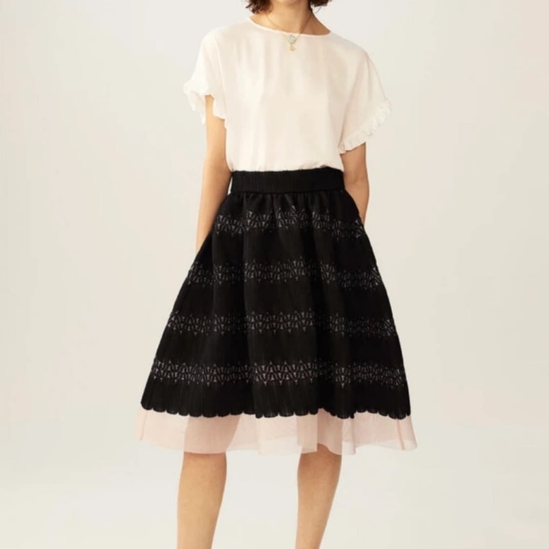 마쥬 maje 펀칭 튤 스커트 [새상품] 상품이미지1