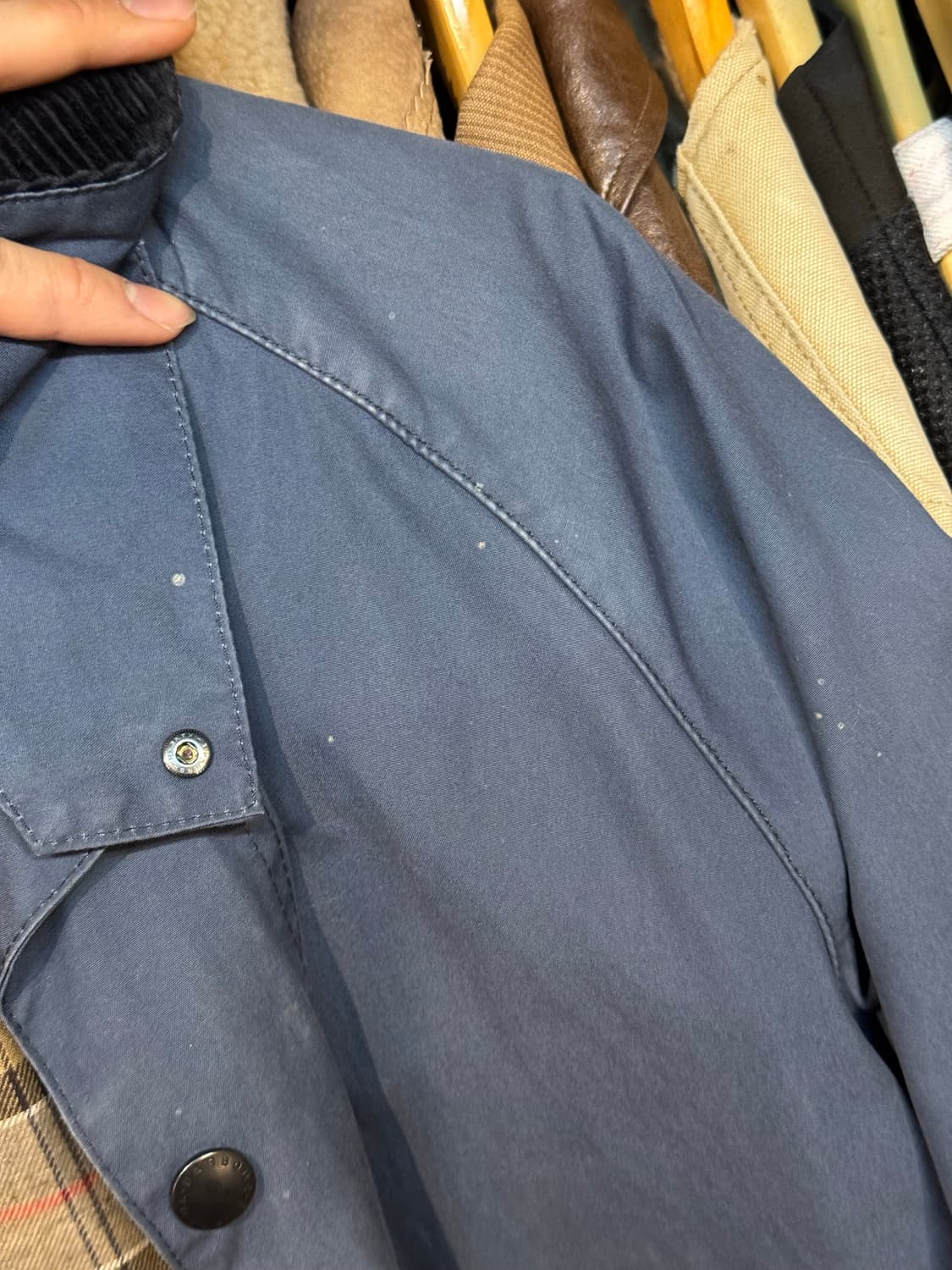 바버 왁싱 네이비 자켓 상품이미지4