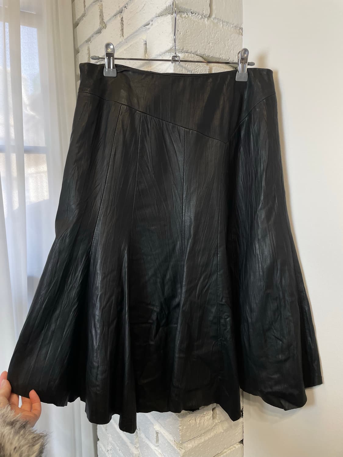 펑크 아카이브 블랙 양가죽 아일렛 코르셋 스커트 상품이미지5