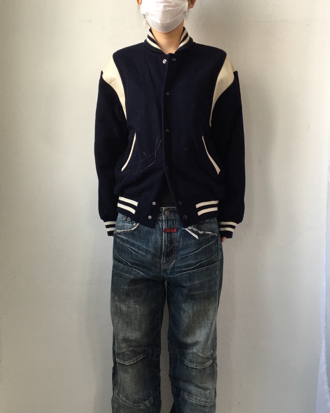 Leather layered woolen jacket 상품이미지10