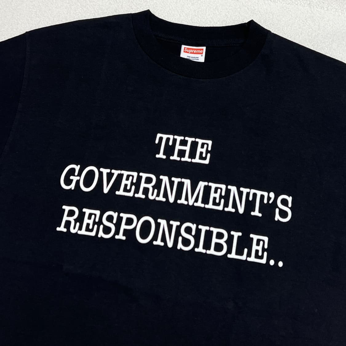슈프림 06SS 퍼블릭에너미 THE GOVERNMENT'S 티셔츠 블랙 상품이미지6