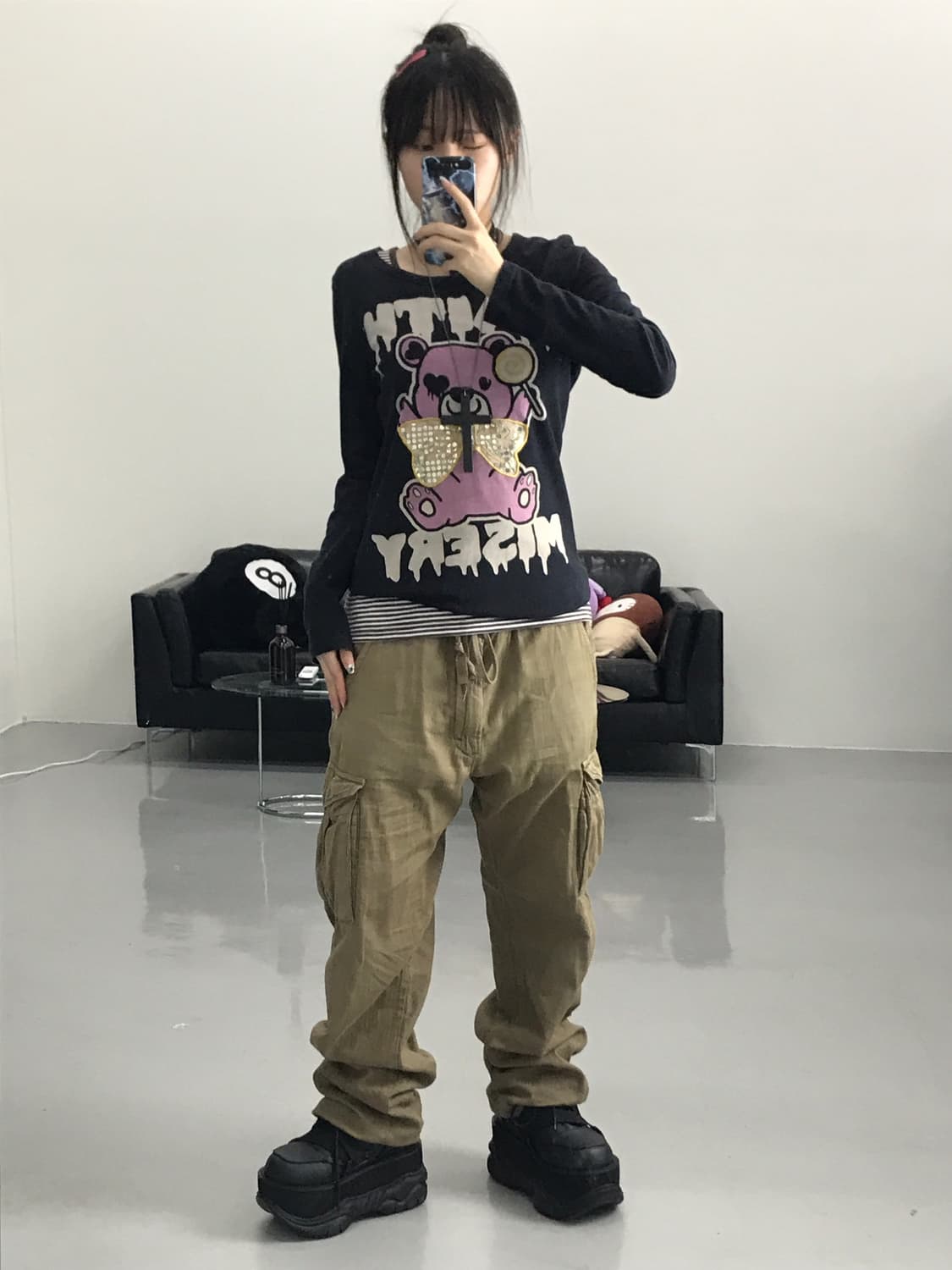 Jpn Kitsch Graphic Long Sleeve T-Shirts 상품이미지2