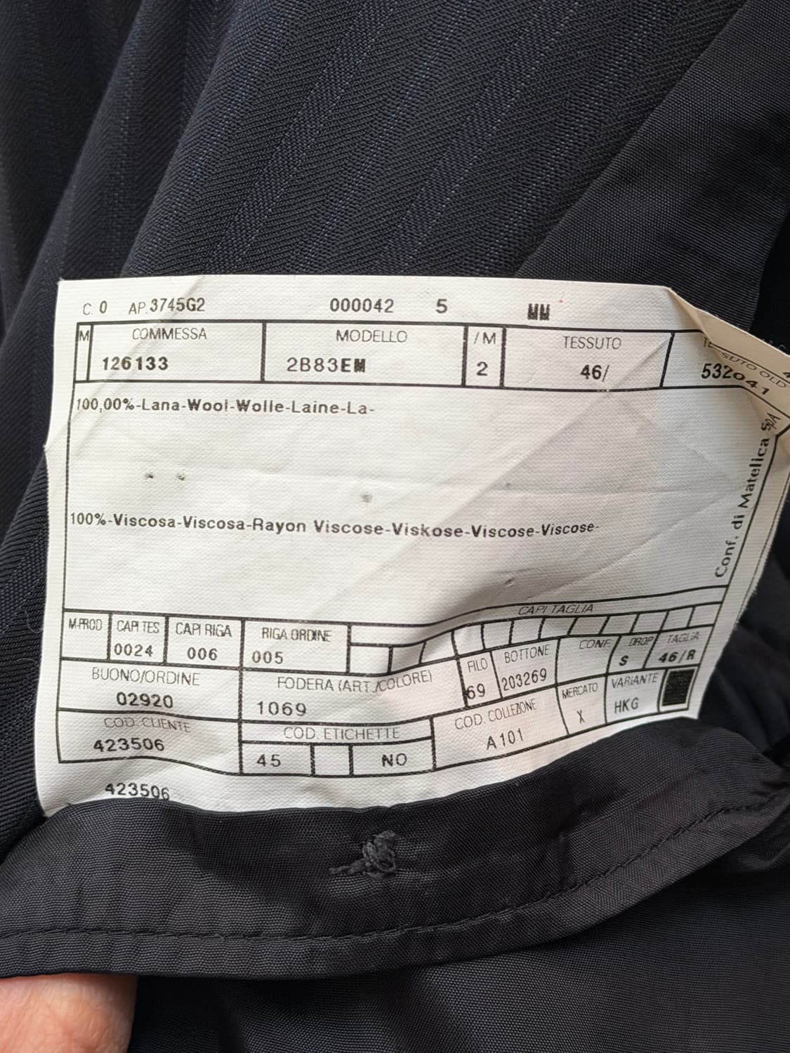 Armani 아르마니 꼴레지오니 스트라이프 블레이저 46R 상품이미지7