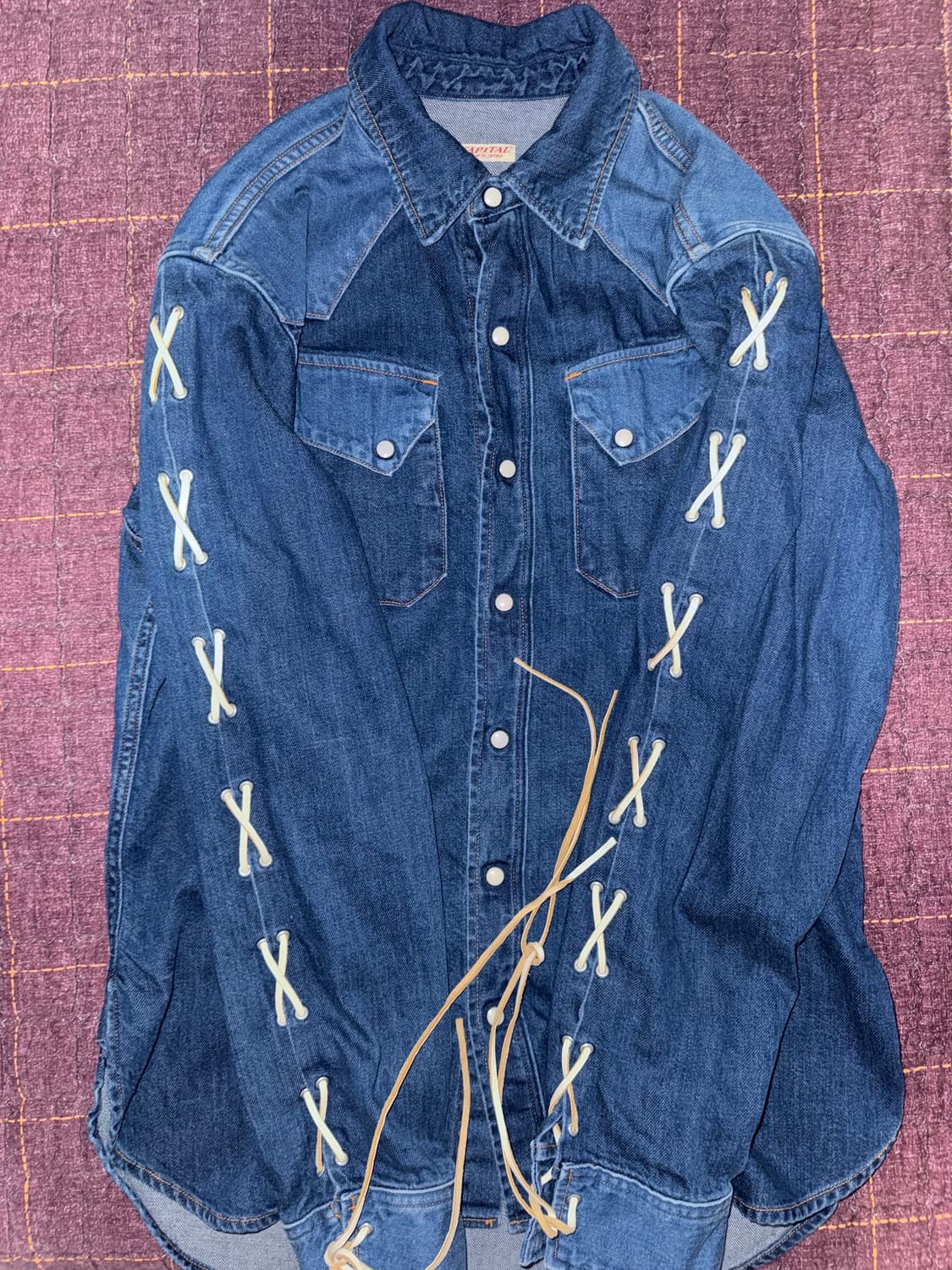 캐피탈 레이스업 웨스턴 셔츠 상품이미지1