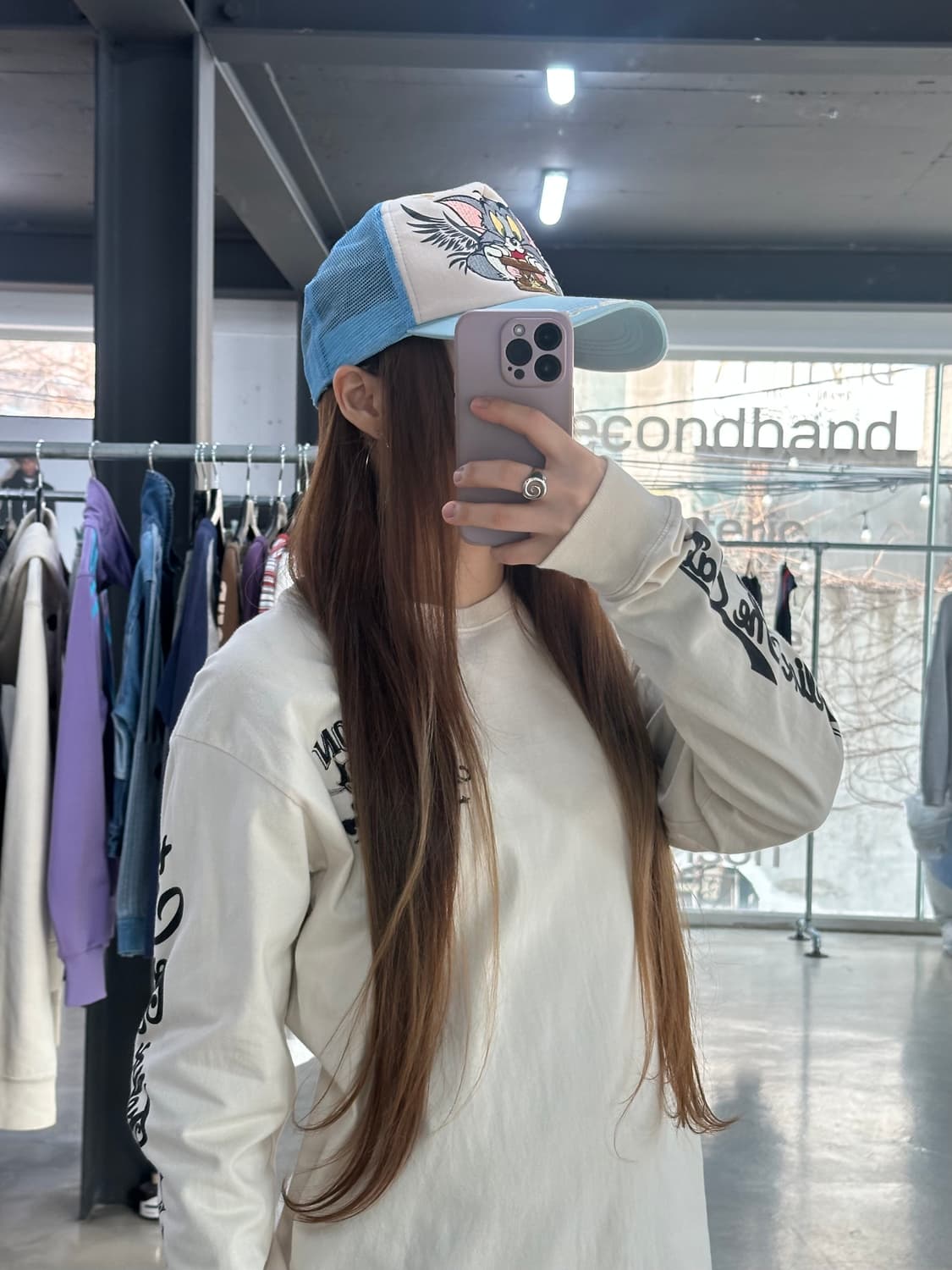 벤슨 x Tom&Jerry 자수 캡 스카이블루 상품이미지2