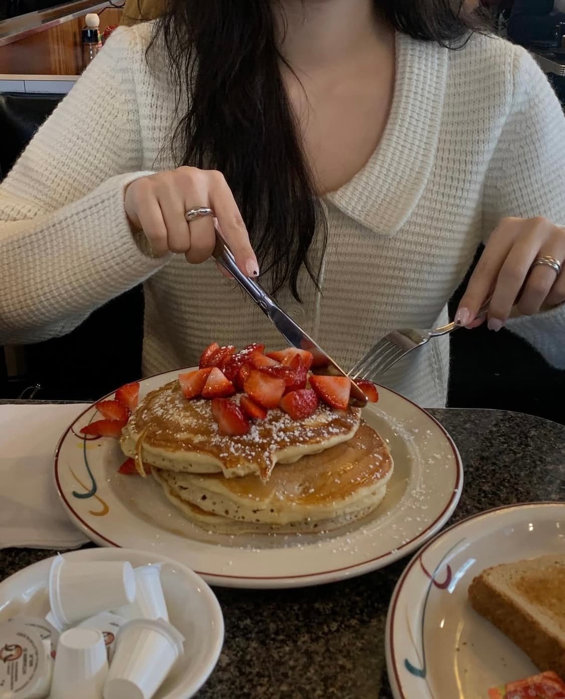 (새상품/택O) 바이무드 더히어 스코틀랜드 울 가디건 아이보리 상품이미지3