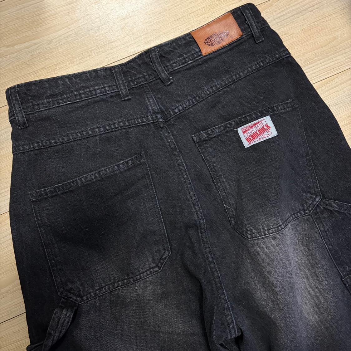 무신사(리브레너) 공용가능 키스 버뮤다핏 오버사이즈 카고 데님 숏츠팬츠 상품이미지4