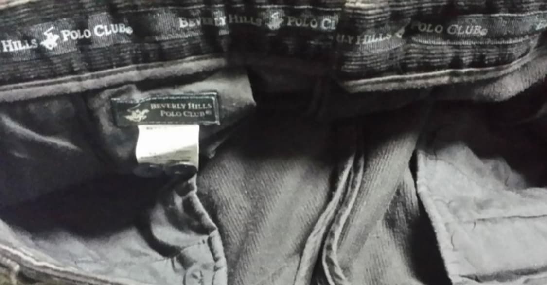 베버리힐즈 폴로클럽 남성 골덴 코듀로이 바지 블랙 36인치 상품이미지3