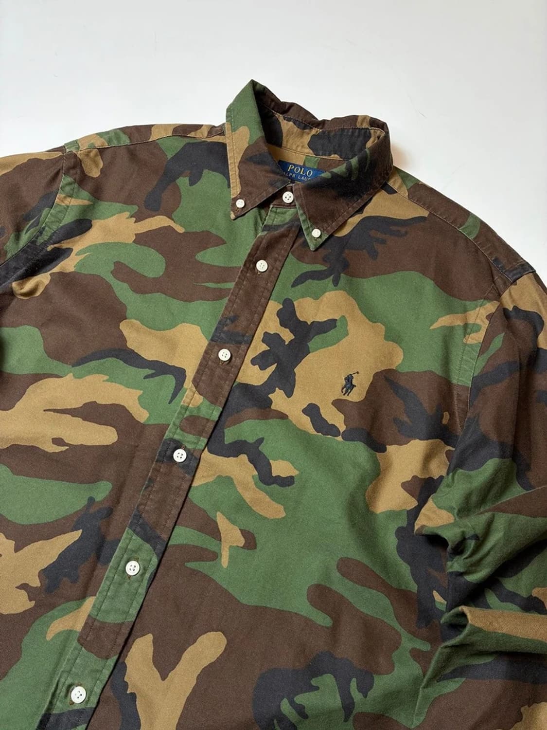 폴로 랄프로렌 큐알 신형 클래식 핏 카모 옥스퍼드 셔츠 PN9119 상품이미지2