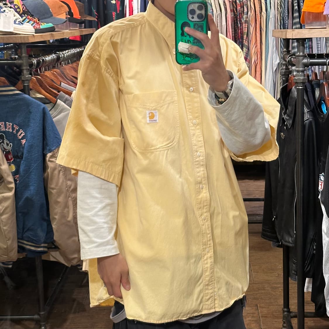 [HI] 칼하트 반팔 셔츠 옐로우 상품이미지4