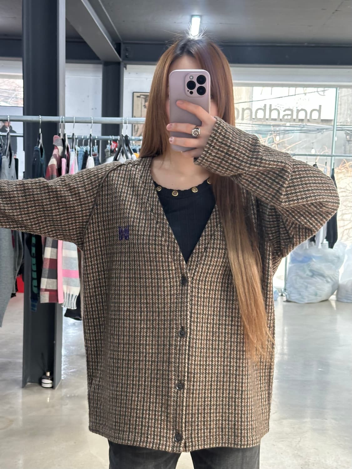 니들스 하운드투스 가디건 브라운 상품이미지2