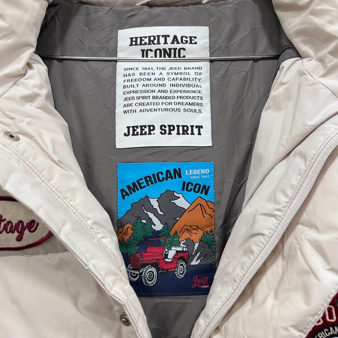 지프 아이코닉 덕다운 빈티지패치 롱패딩 상품이미지3