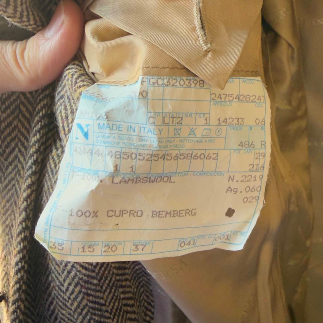 Nervesa 램스울 헤링본 블레이저 ITALY 상품이미지7