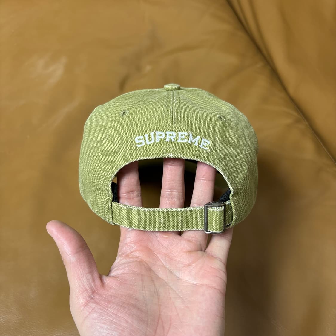 슈프림 S로고 볼캡 모자 피그먼트 워시드 탄 상품이미지7