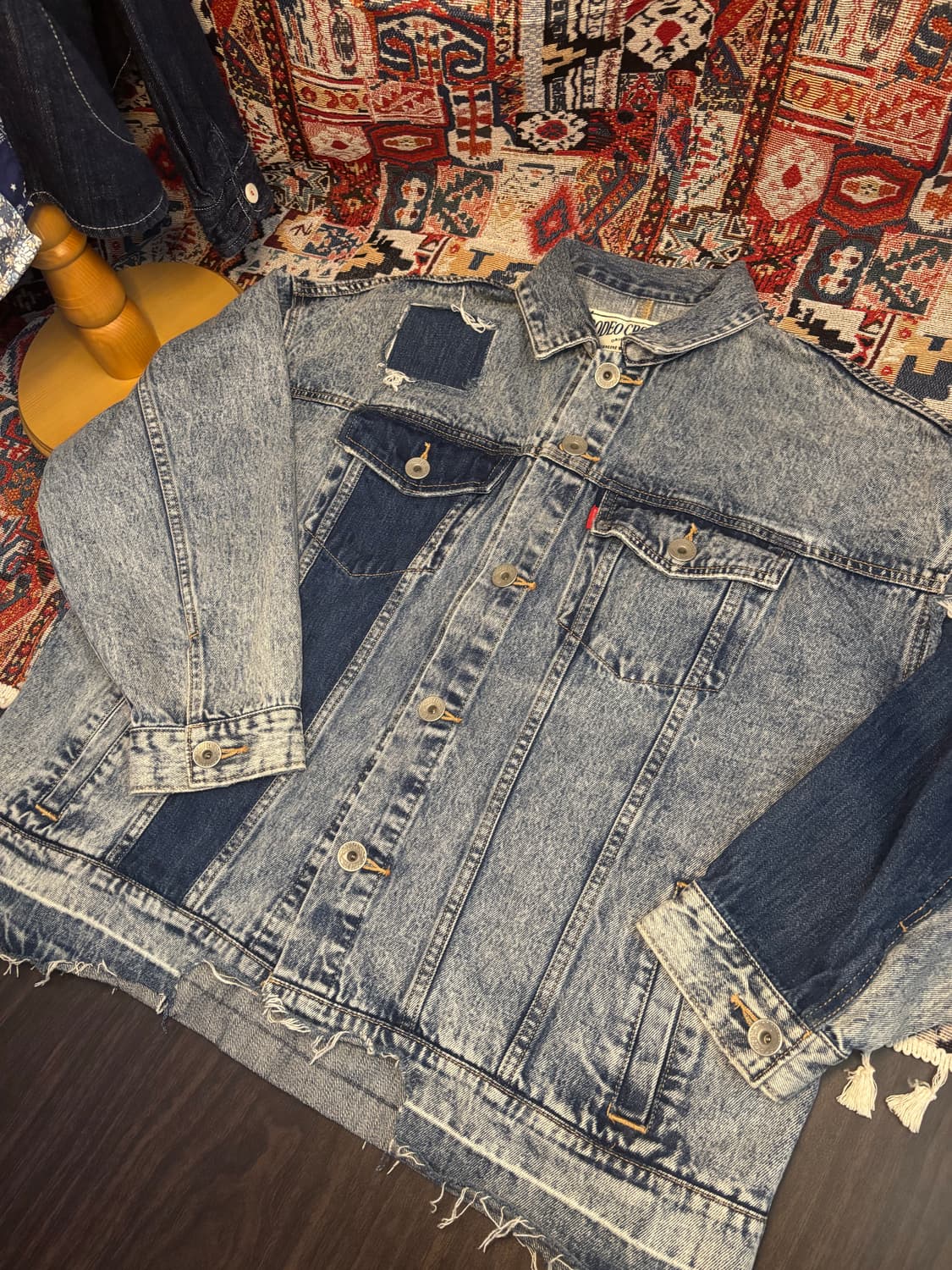 Rodeo Crown Rework patchwork denim jacke 상품이미지1