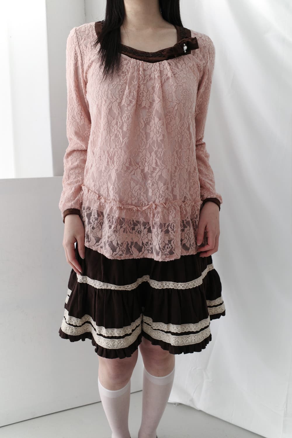 axes femme) lace long sleeve 상품이미지5