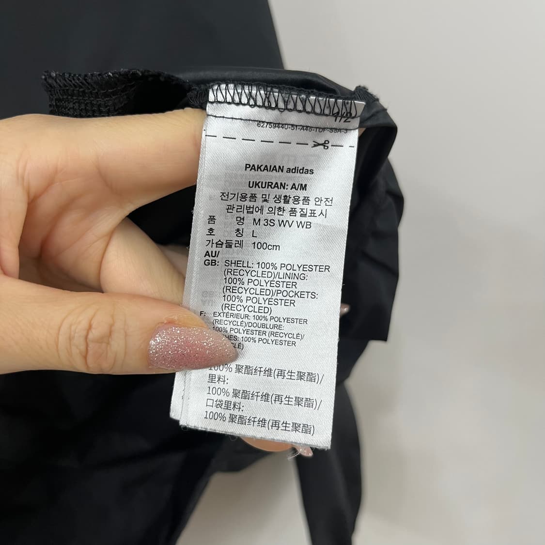 아디다스 블랙 삼선 우븐 후드 바람막이 자켓 상품이미지6