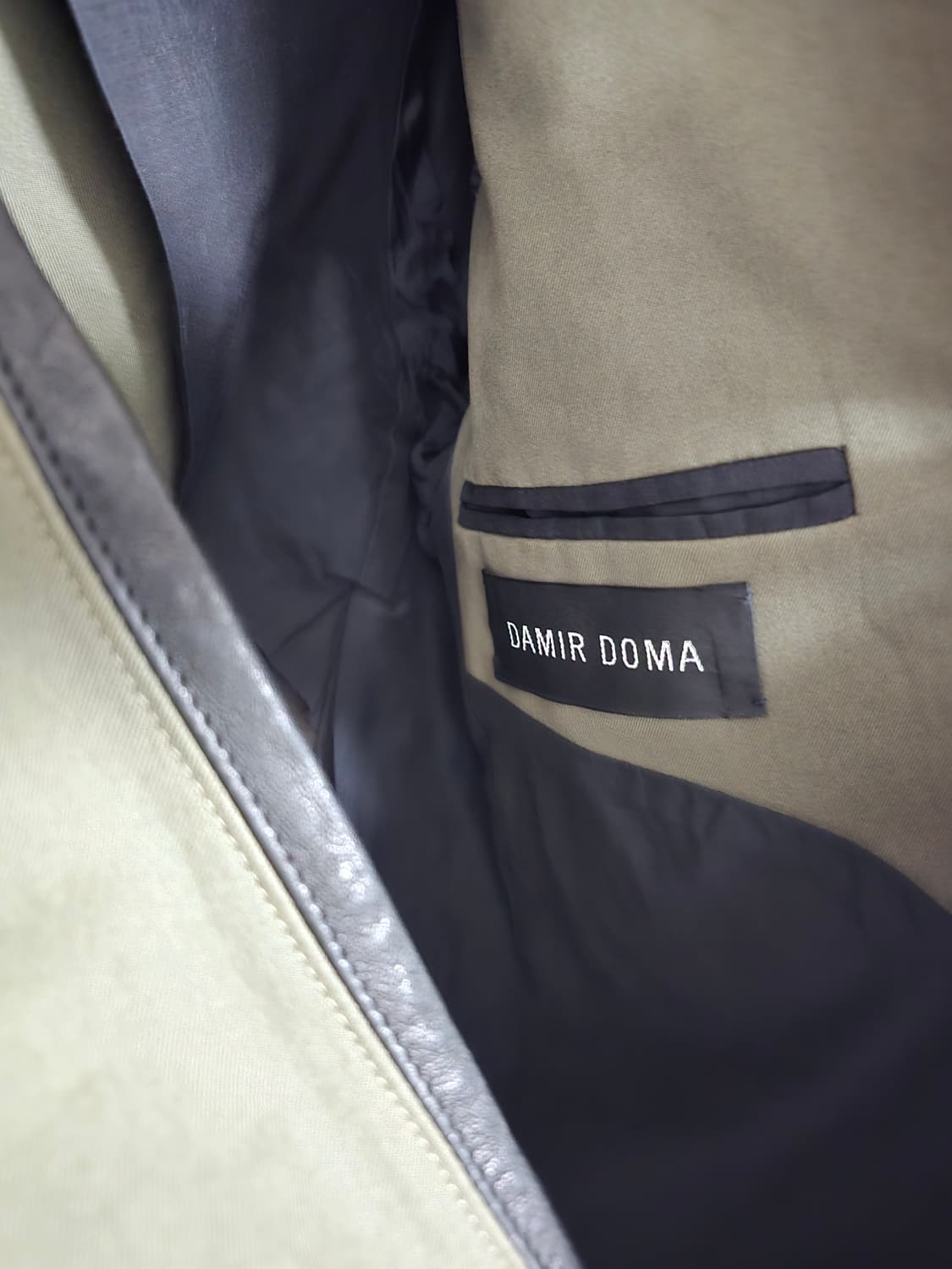 다미르도마 Damir Doma 카키 가죽 블레이저 다크웨어 고딕 상품이미지3