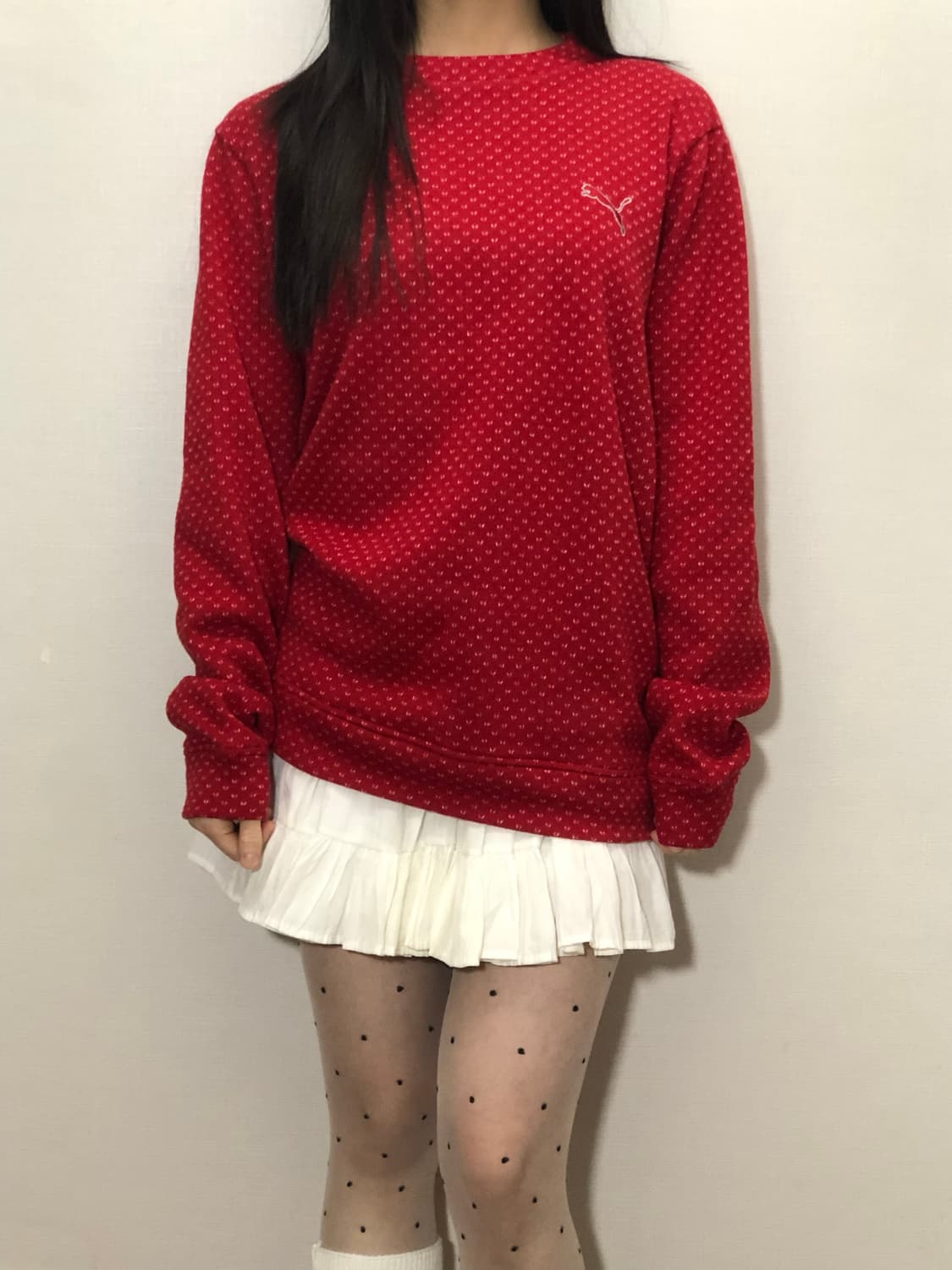 빈티지 푸마 레드 도트 탑 상품이미지4