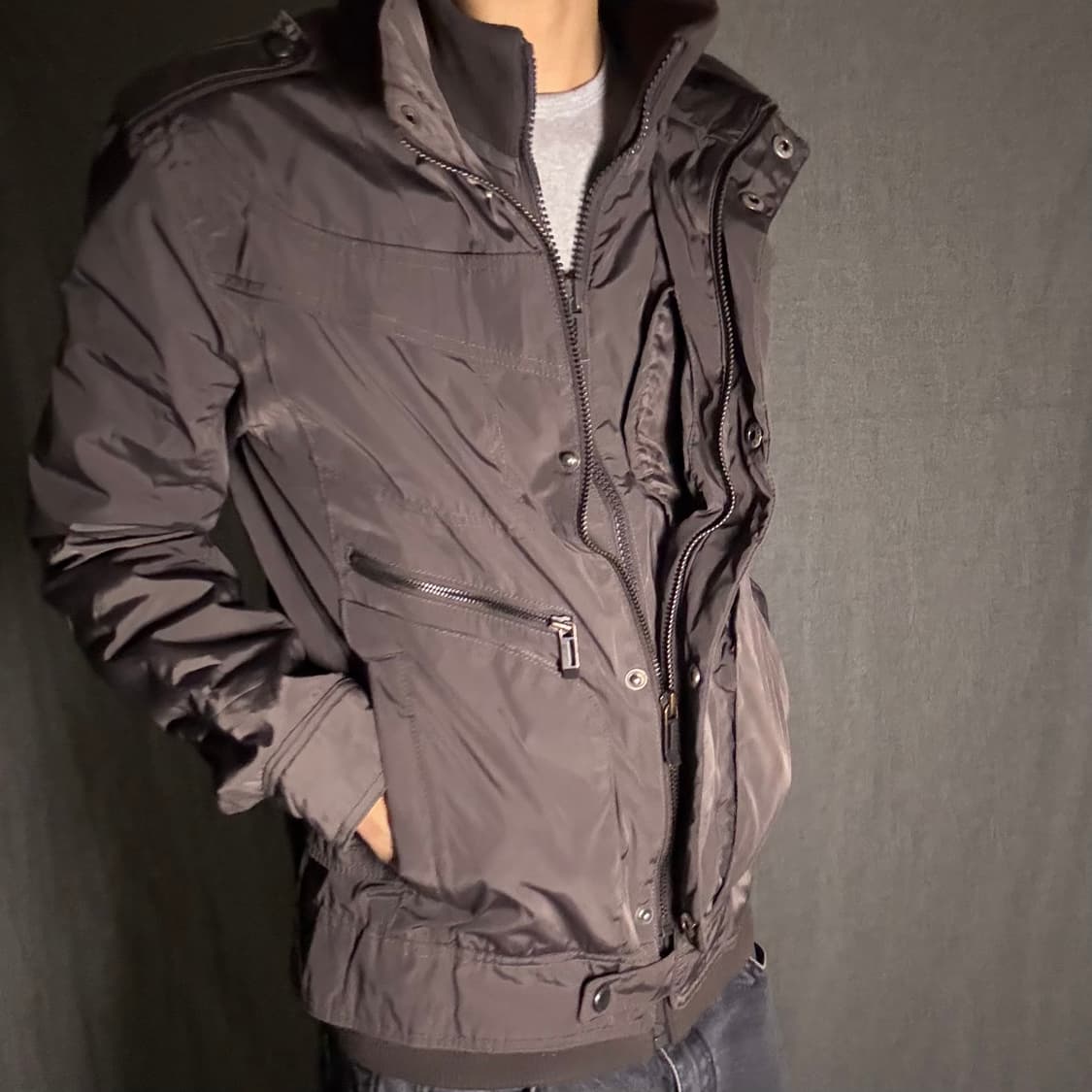 y2k 버커루 자켓 그레이 상품이미지2