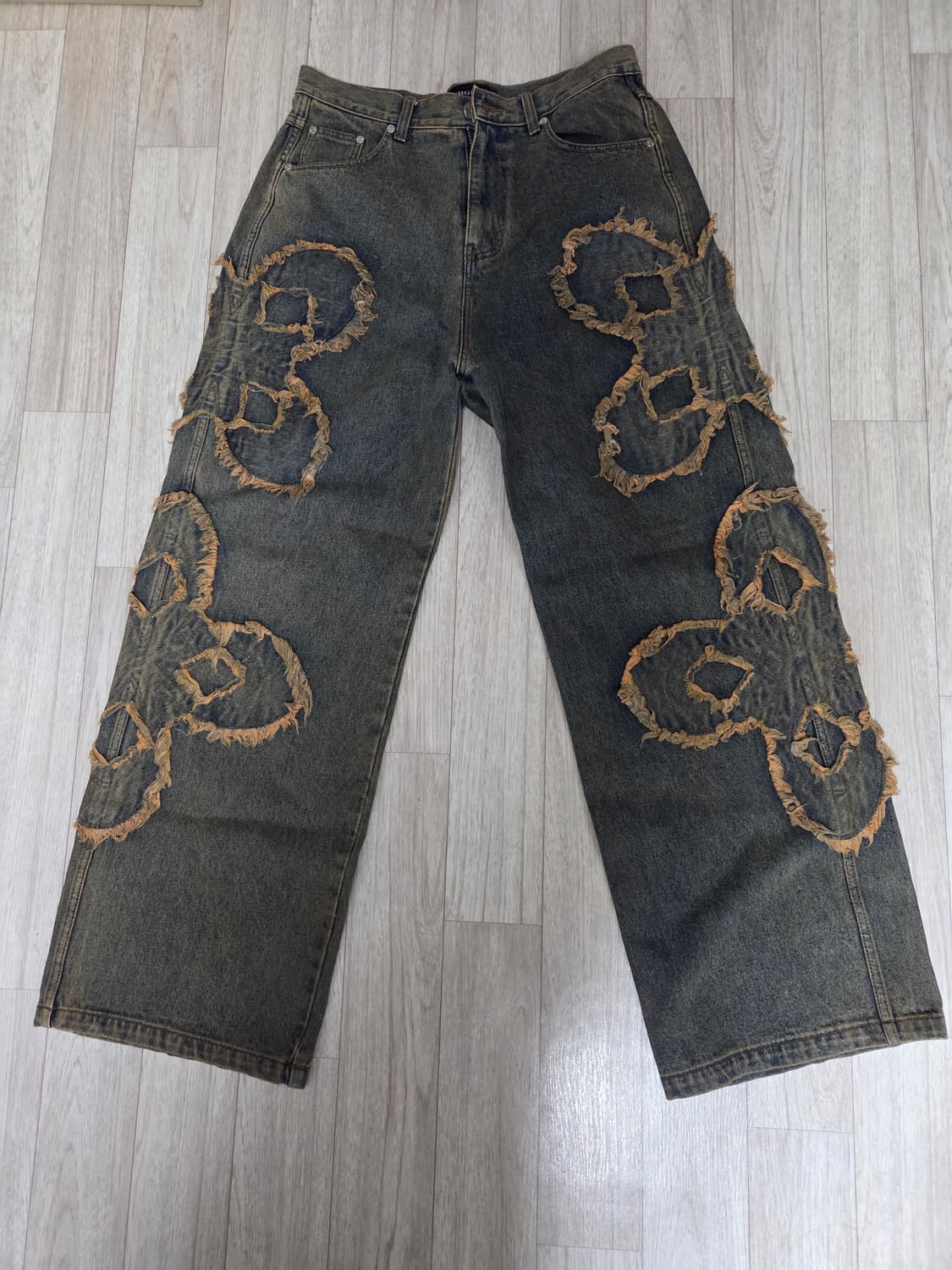 써저리 클로버 패치 진 블루 L 상품이미지2