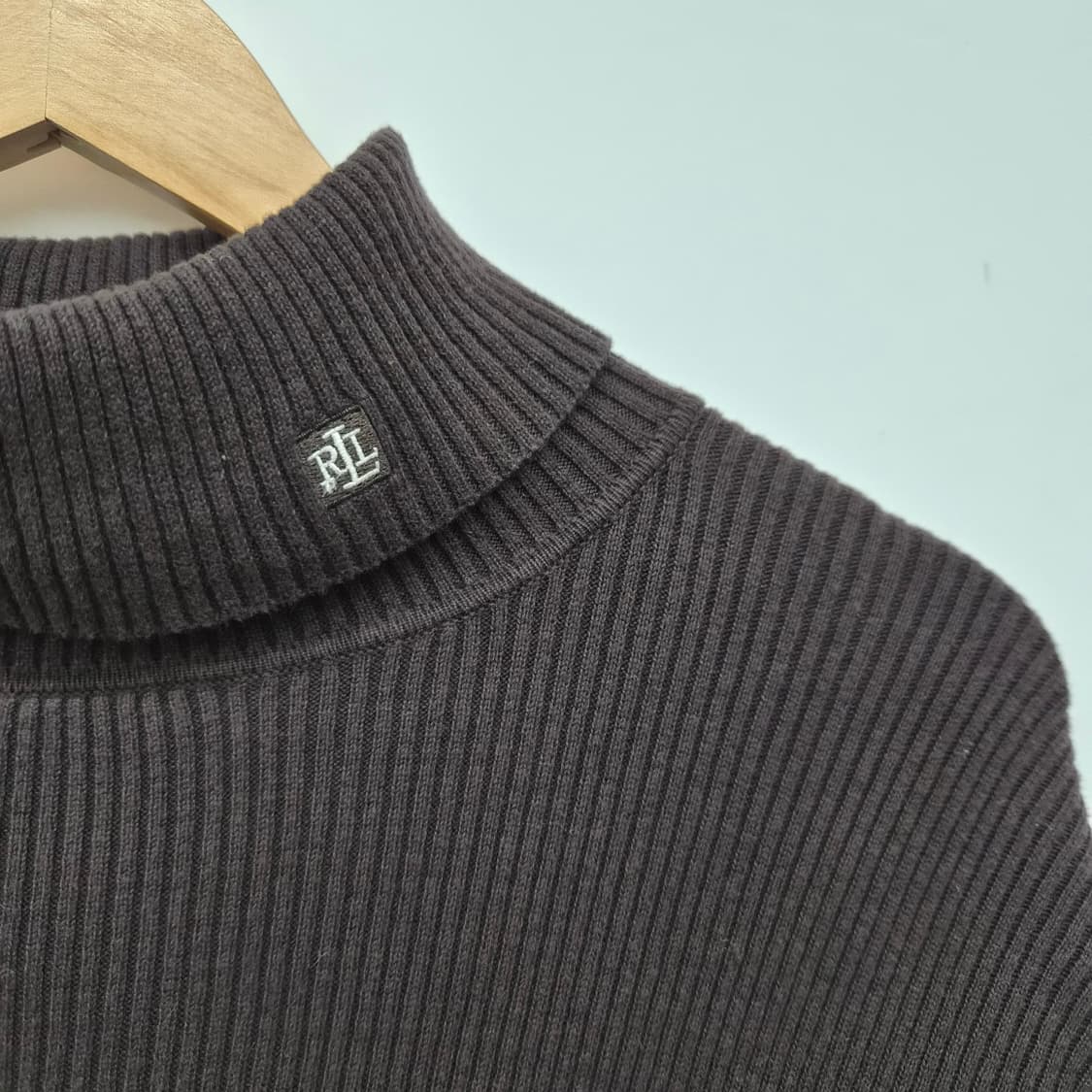 플로 랄프로렌 터틀넥 니트 블랙 여성 L 상품이미지2