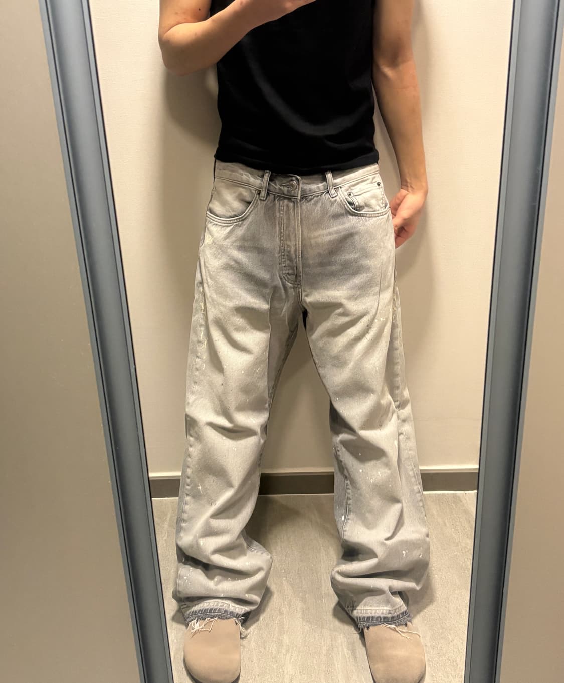 자라 루즈핏 페인팅 스플래시 데님 상품이미지9